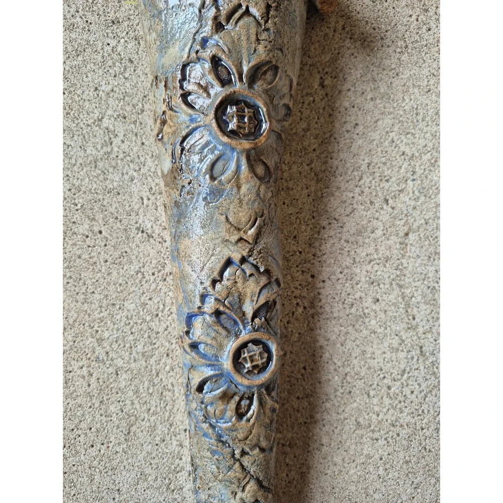 Handmade Studio Pottery Wall Pocket Vase 15